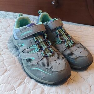 Merrell Trail Chaser Hiking Shoes Grey Aqua Purple MY57111 Womens 4.5 M